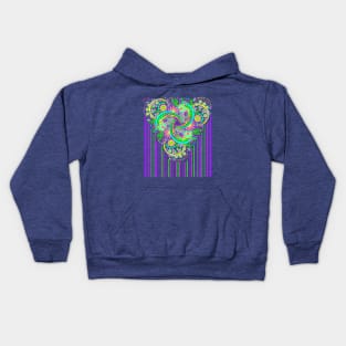 Flowers and Celtic disk ornament Kids Hoodie